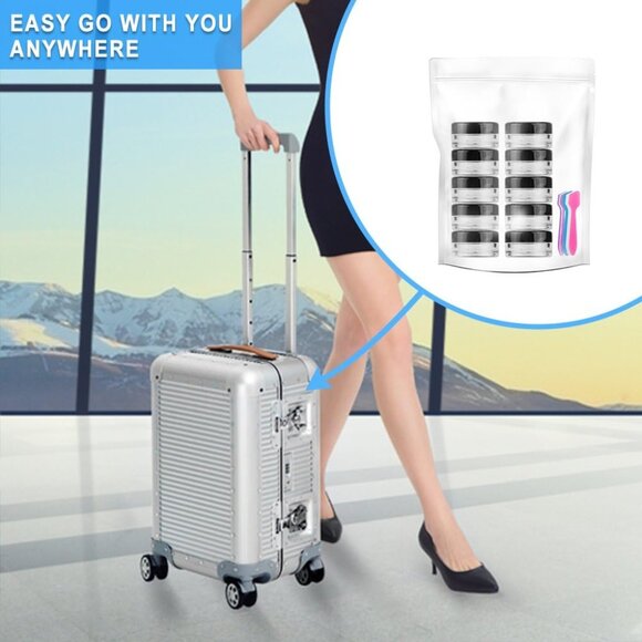 100 Pieces 3g Empty Sample Containers with Lids Cosmetic Jars with 5 Pieces Mini - Picture 7 of 7